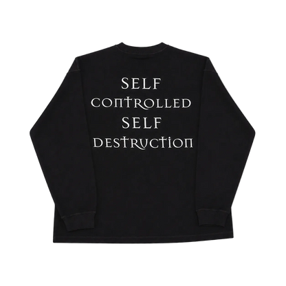 SCSD Black Waffle Knit Long Sleeve