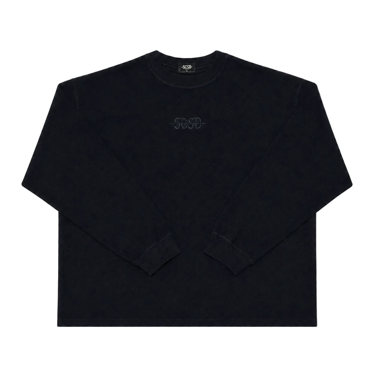 SCSD Black Waffle Knit Long Sleeve