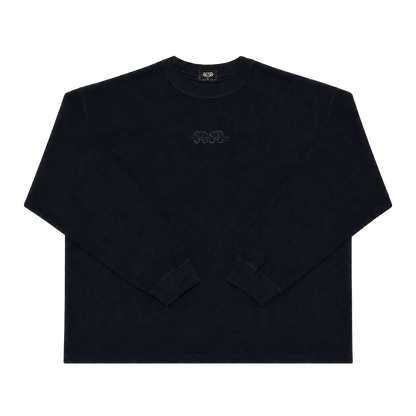 SCSD Black Waffle Knit Long Sleeve